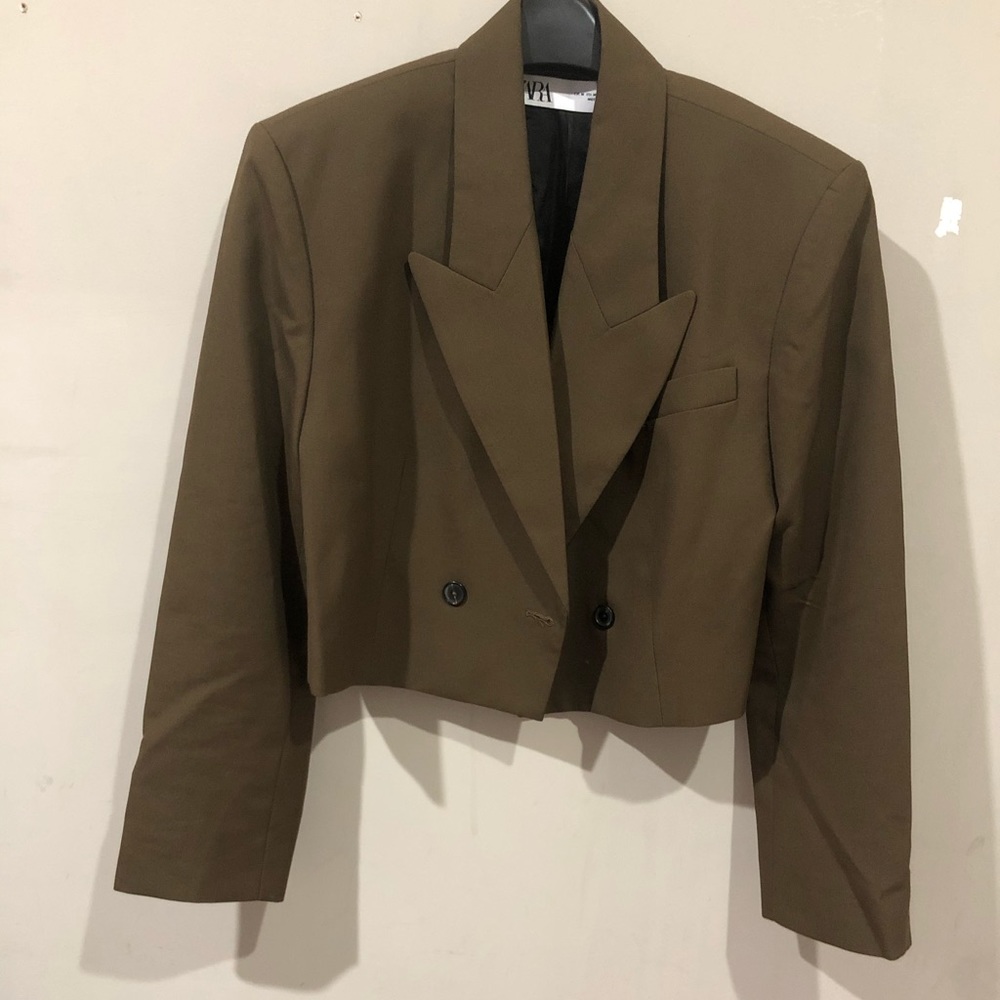 Cropped oversized jacket in Medium